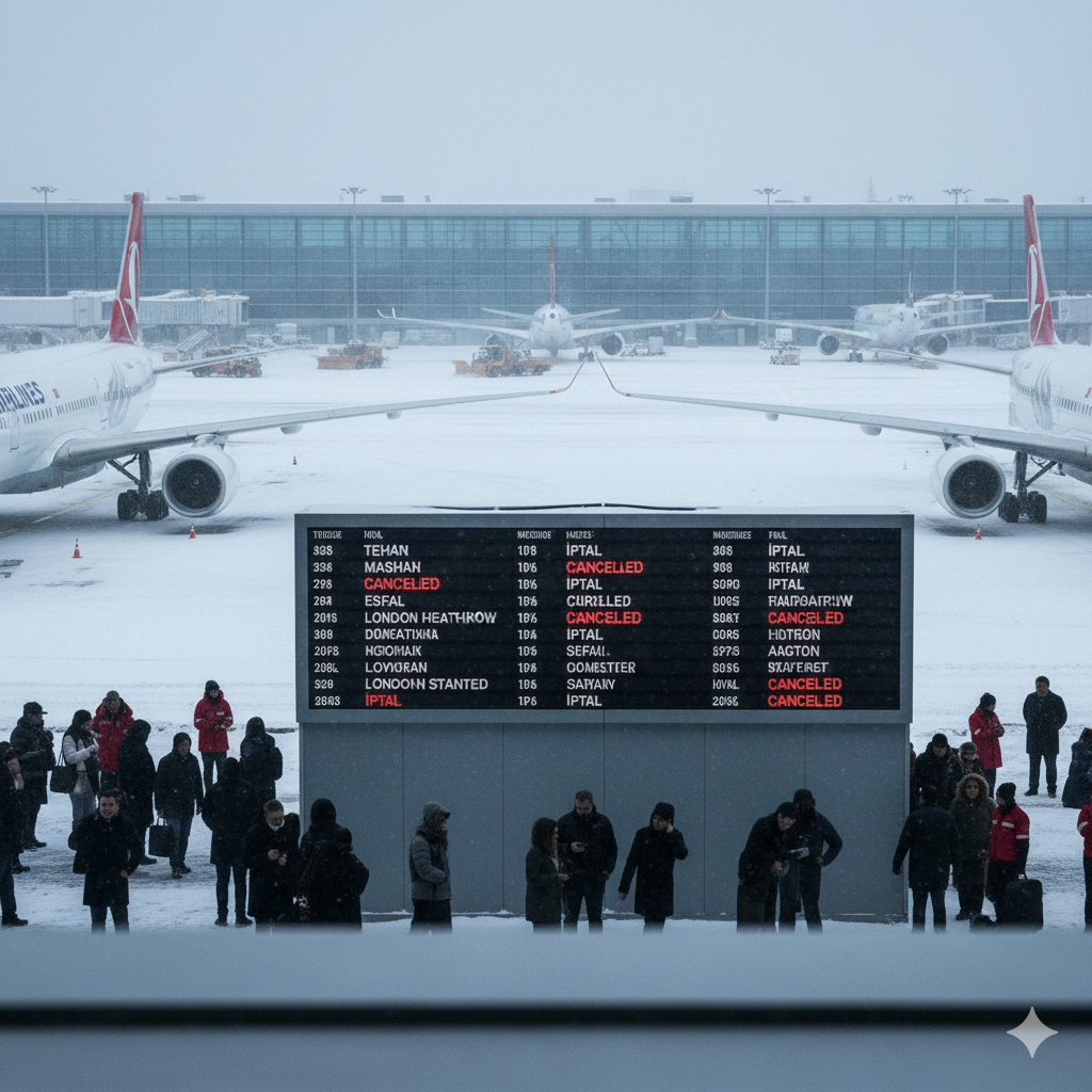 Double blow for London travelers: Snow and regional unrest disrupt Istanbul flights