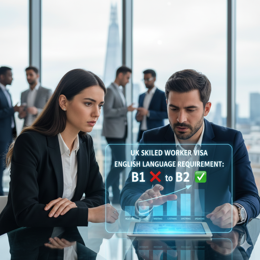 English language requirement for UK Skilled Worker Visa raised: B1 to B2