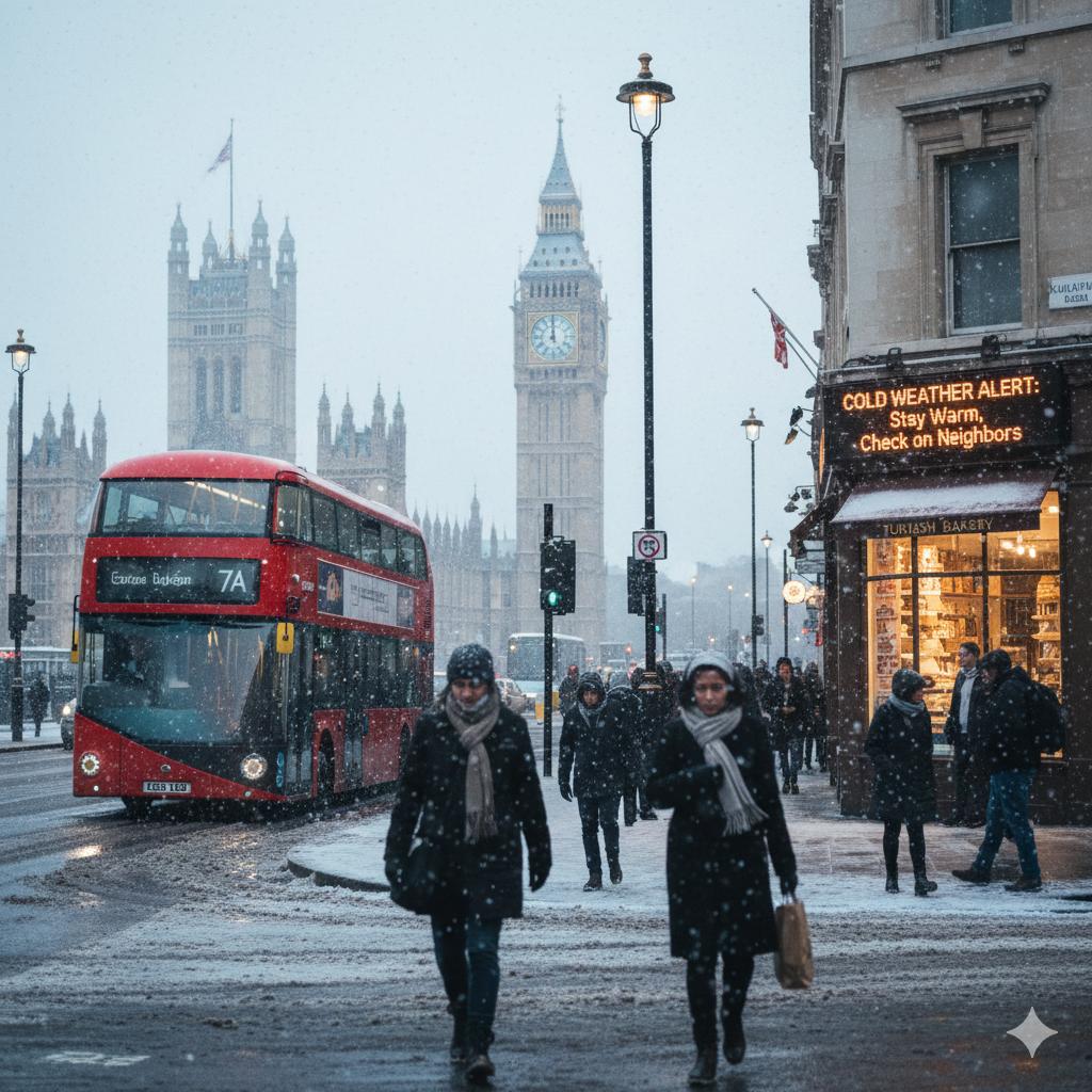 London set to face freezing cold snap as temperatures plummet