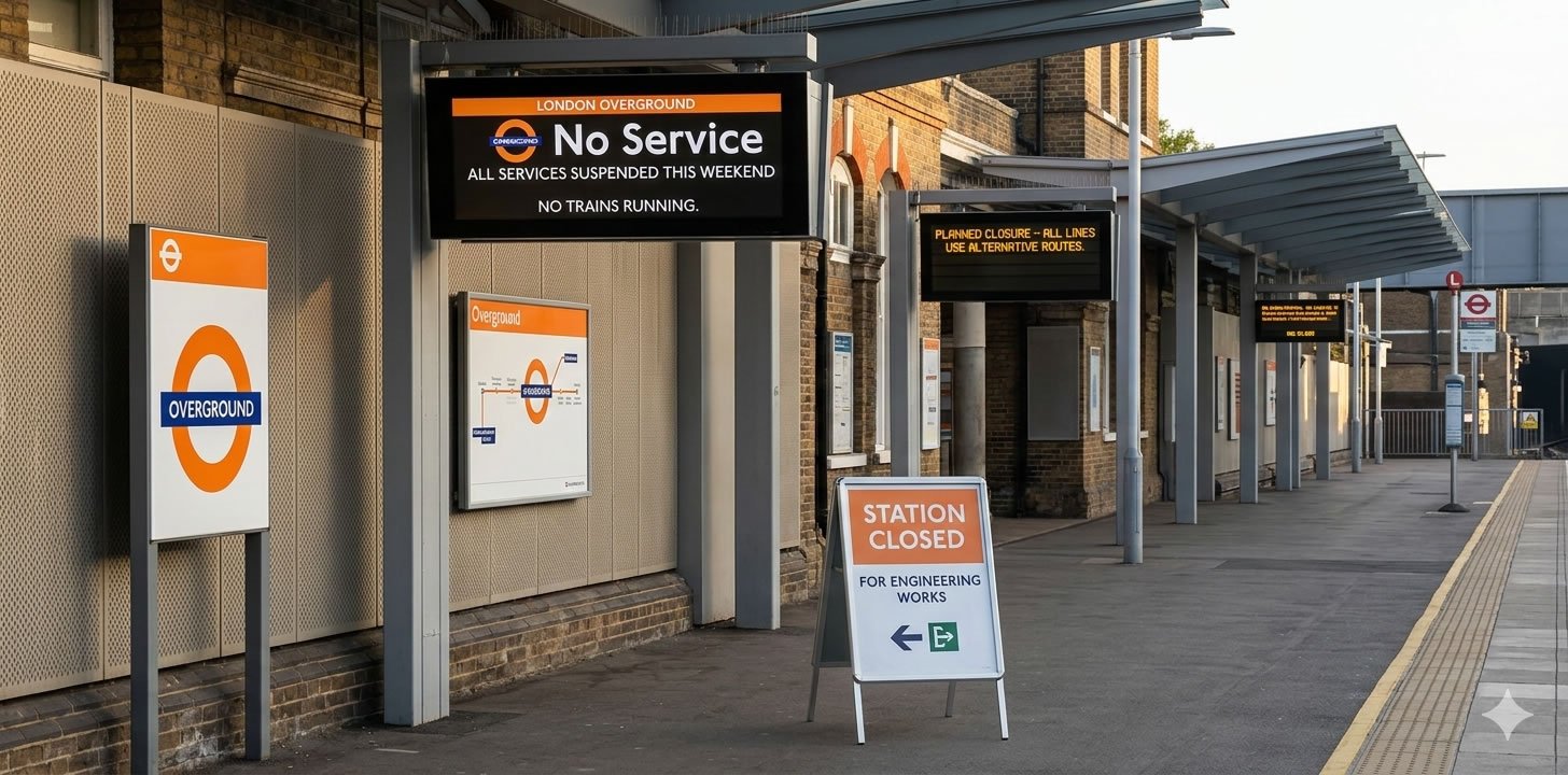 Major travel disruption: London Overground to shut down completely this weekend