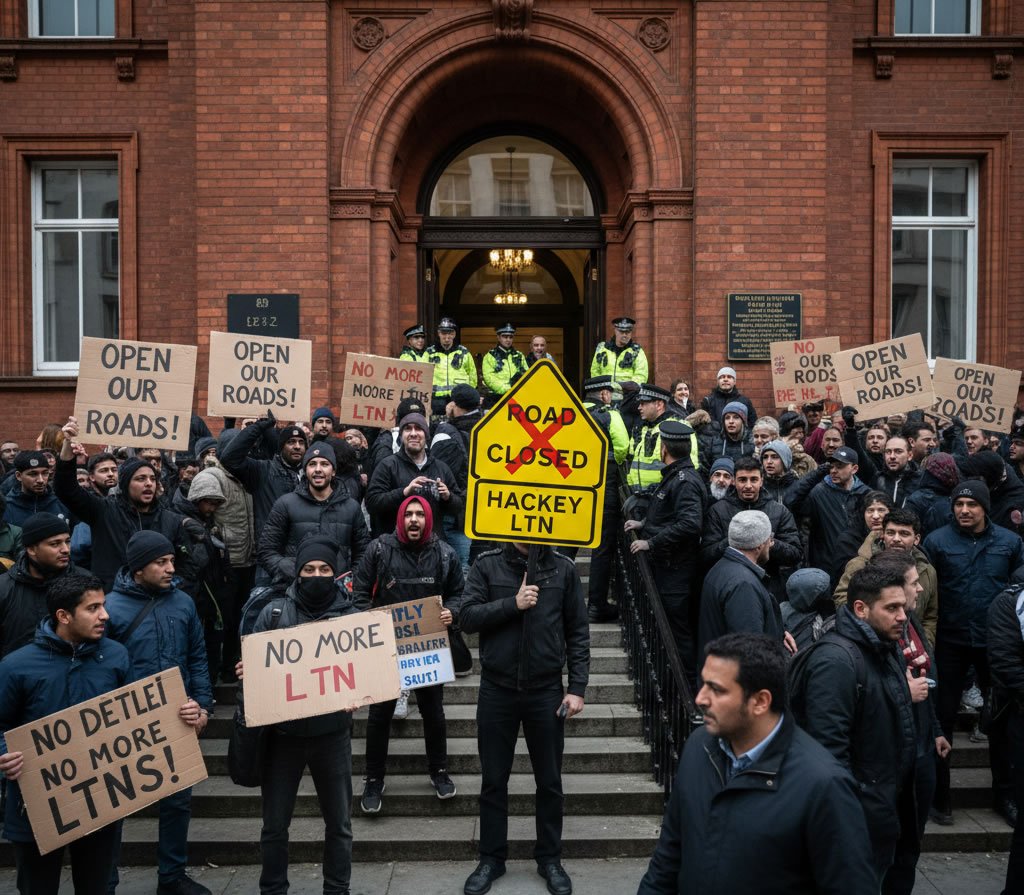 Protesters storm Hackney Town Hall over road closures