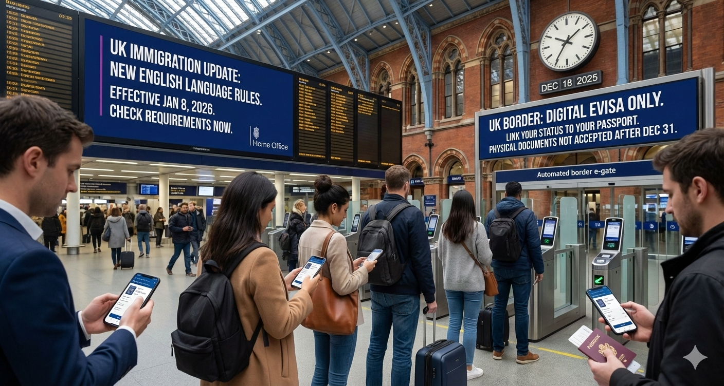 Urgent reminder: New English language rules and final push for digital visa transition hit UK next month
